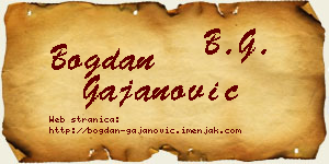 Bogdan Gajanović vizit kartica